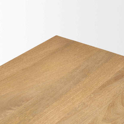 Tarro Wooden Rectangular Dining Table-Dining Tables-Mercana-LOOMLAN