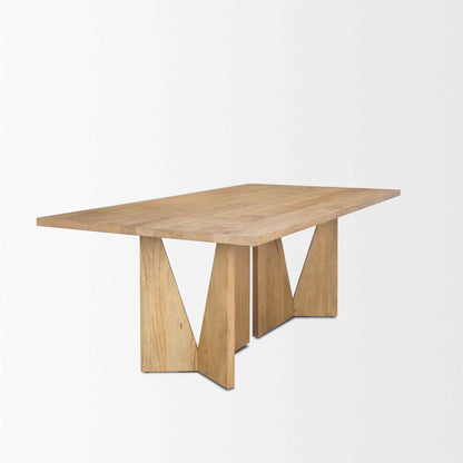 Tarro Wooden Rectangular Dining Table-Dining Tables-Mercana-LOOMLAN