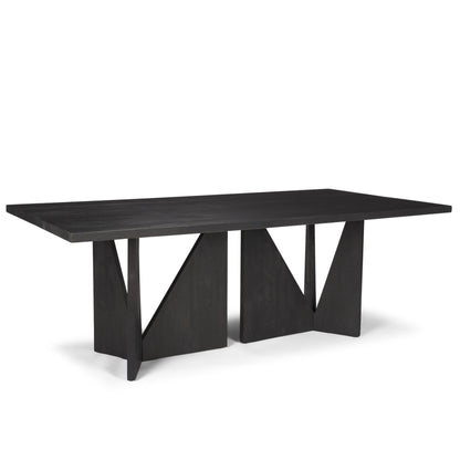 Tarro Wooden Rectangular Dining Table-Dining Tables-Mercana-Black-LOOMLAN