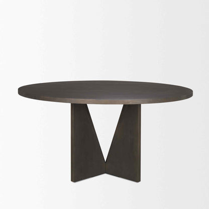 Tarro Wooden Round Dining Table-Dining Tables-Mercana-LOOMLAN