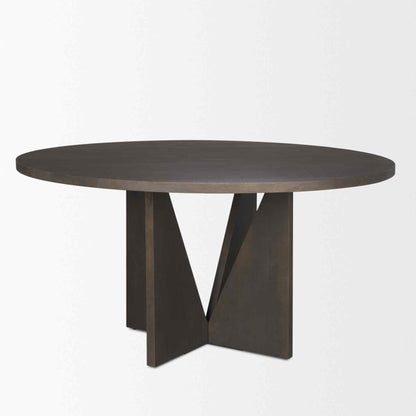 Tarro Wooden Round Dining Table-Dining Tables-Mercana-LOOMLAN