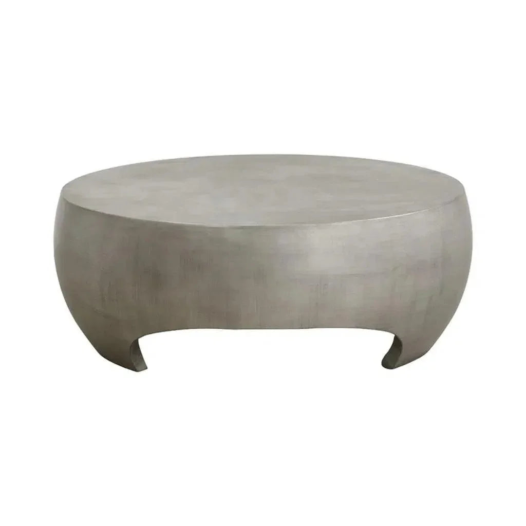 Tarsus Concrete Outdoor Round Coffee Table-Outdoor Coffee Tables-SUNPAN-LOOMLAN