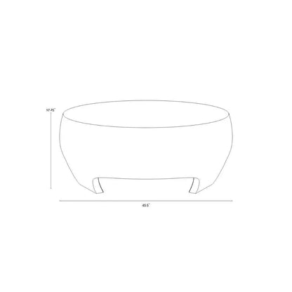 Tarsus Concrete Outdoor Round Coffee Table-Outdoor Coffee Tables-SUNPAN-LOOMLAN