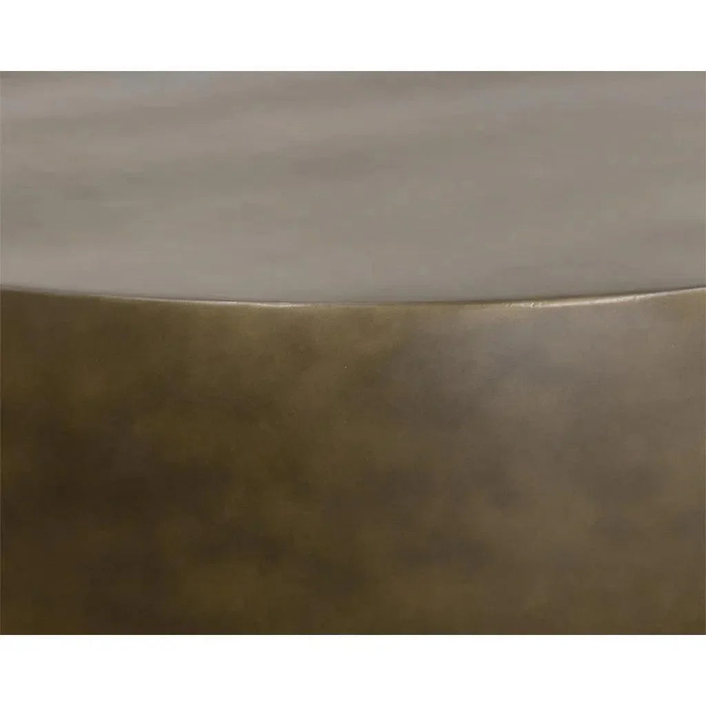 Tarsus Concrete Outdoor Round Coffee Table-Outdoor Coffee Tables-SUNPAN-LOOMLAN