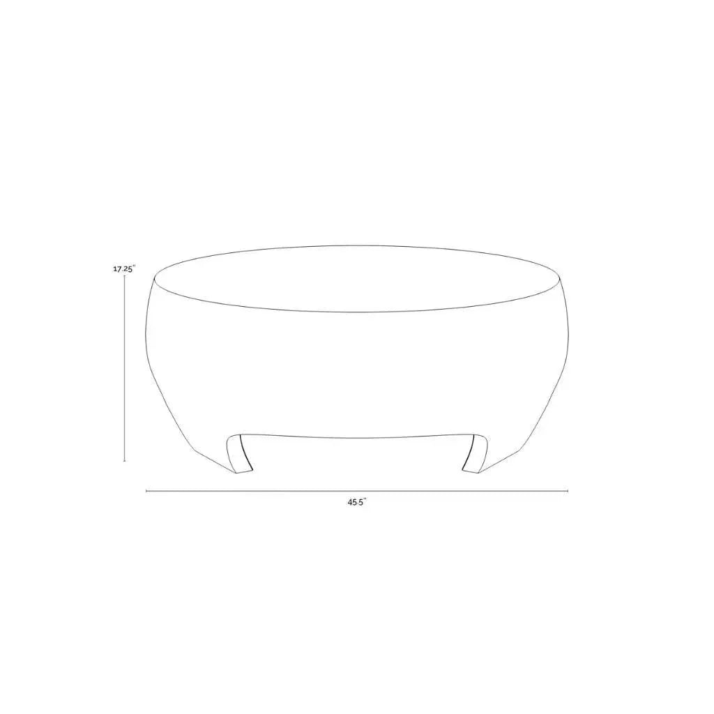 Tarsus Concrete Outdoor Round Coffee Table-Outdoor Coffee Tables-SUNPAN-LOOMLAN