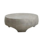 Tarsus Concrete Outdoor Round Coffee Table-Outdoor Coffee Tables-SUNPAN-Pewter-LOOMLAN
