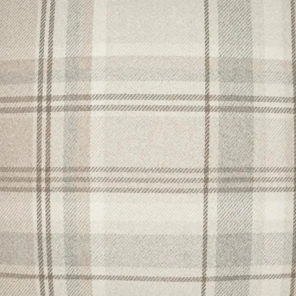 Tartan Buff Plaid Check Tan Brown Large Throw Pillow - LOOMLAN - D.V. Kap - Throw Pillows