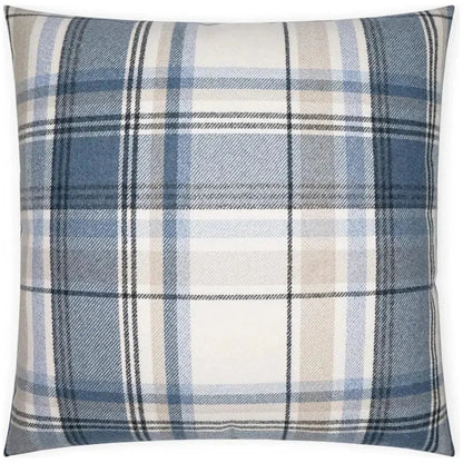 Tartan Navy Plaid Check Navy Large Throw Pillow Insert - LOOMLAN - D.V. Kap - Throw Pillows