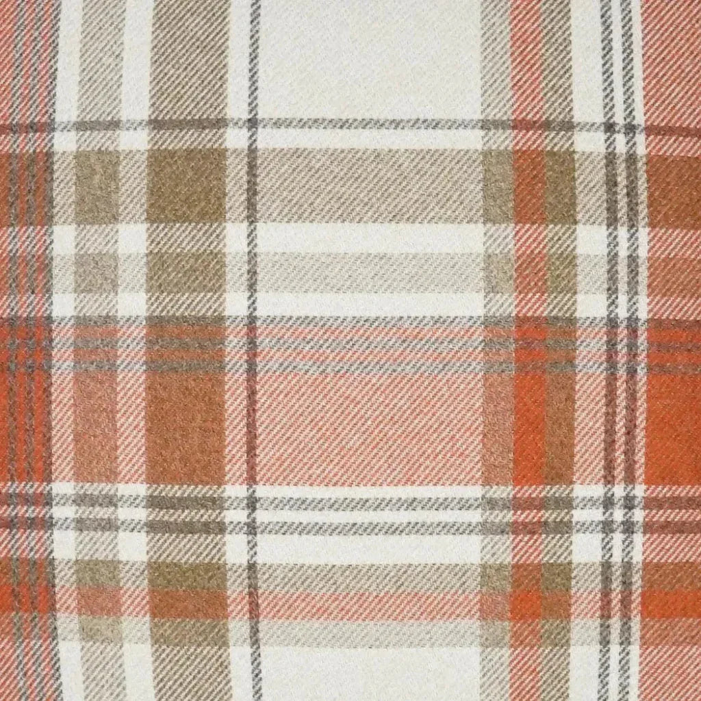 Tartan Plaid Check Brown Copper Large Throw Pillow - LOOMLAN - D.V. Kap - Throw Pillows