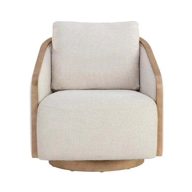 Tasia Fabric Swivel Lounge Chair - LOOMLAN - SUNPAN - Club Chairs