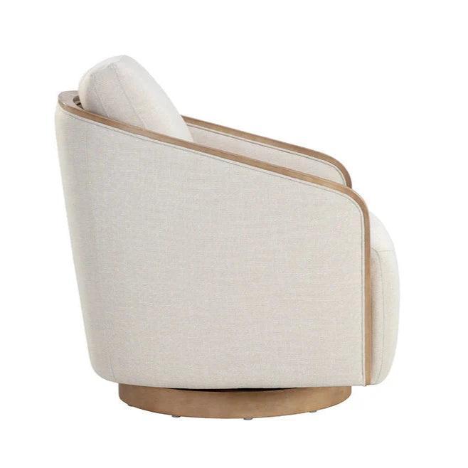 Tasia Fabric Swivel Lounge Chair - LOOMLAN - SUNPAN - Club Chairs