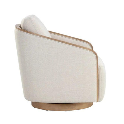 Tasia Fabric Swivel Lounge Chair - LOOMLAN - SUNPAN - Club Chairs