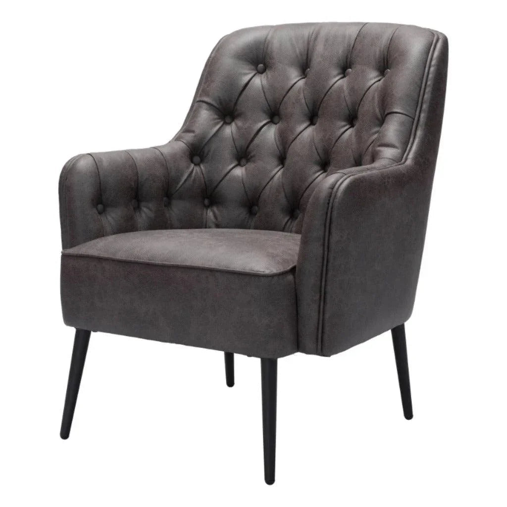 Tasmania Accent Chair Vintage Black - LOOMLAN - Zuo Modern - Accent Chairs