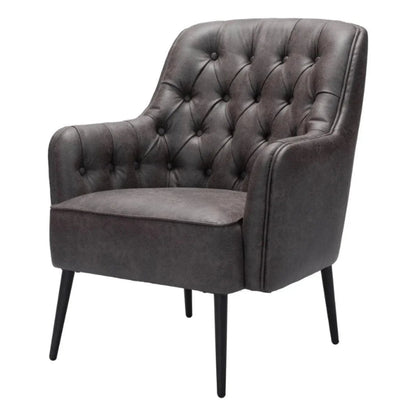 Tasmania Accent Chair Vintage Black - LOOMLAN - Zuo Modern - Accent Chairs