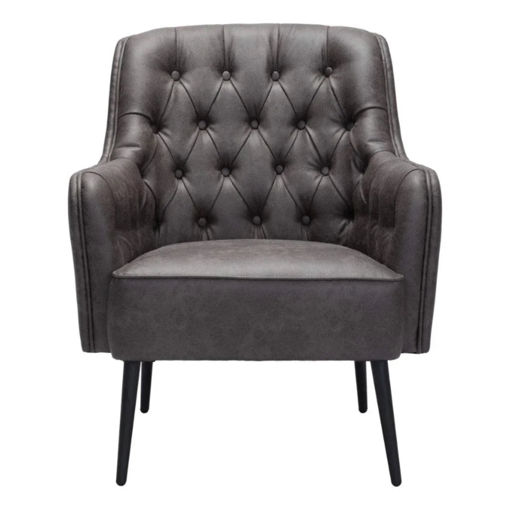 Tasmania Accent Chair Vintage Black - LOOMLAN - Zuo Modern - Accent Chairs