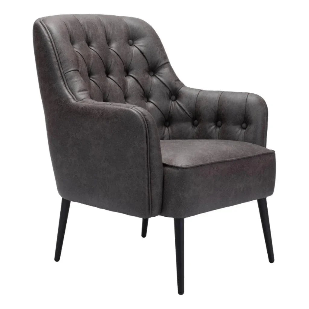 Tasmania Accent Chair Vintage Black - LOOMLAN - Zuo Modern - Accent Chairs