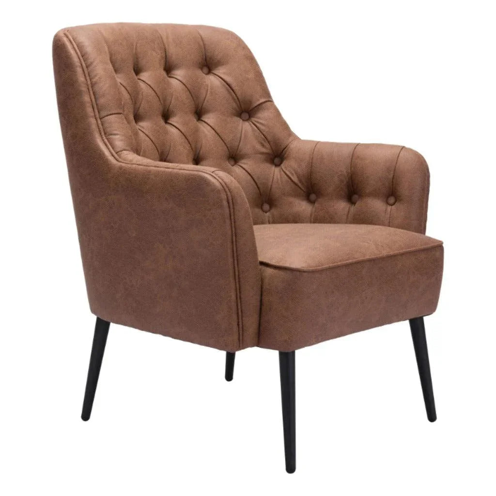 Tasmania Accent Chair Vintage Brown - LOOMLAN - Zuo Modern - Accent Chairs