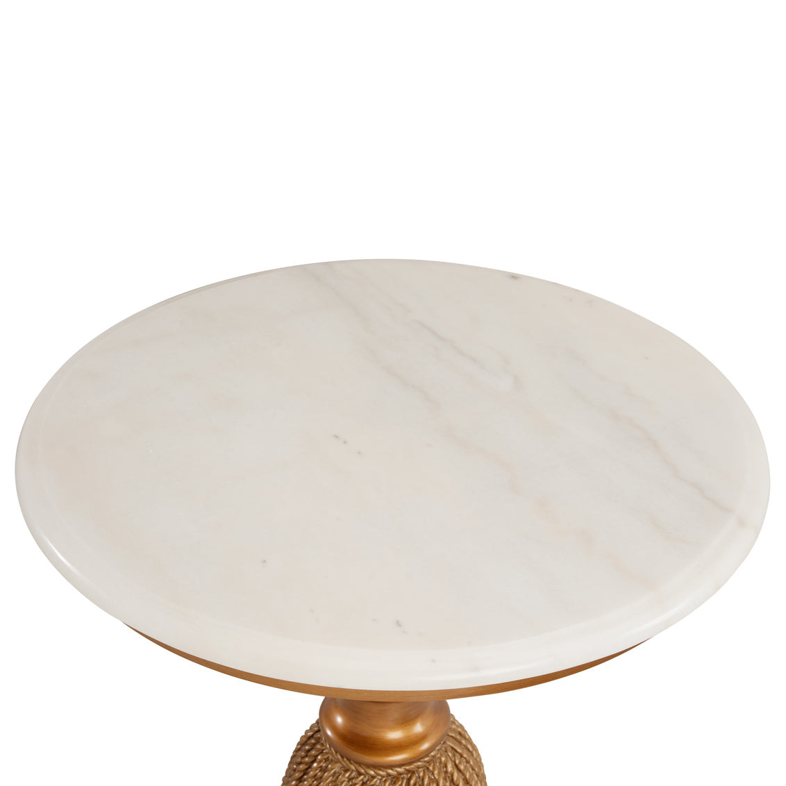 Tassel Marble Top Round Side Table