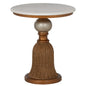 Tassel Marble Top Round Side Table