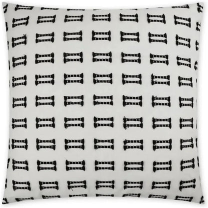 Tassels Tuxedo Global White Large Throw Pillow Insert - LOOMLAN - D.V. Kap - Throw Pillows