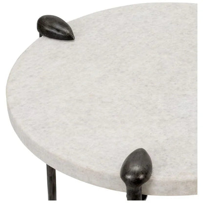 Tate Iron Based Round Side Table - LOOMLAN - Wildwood - Side Tables