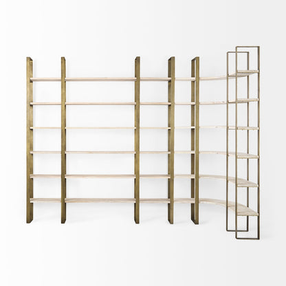 Taunton Black Iron Six Shelving Unit-Etageres-Mercana-LOOMLAN