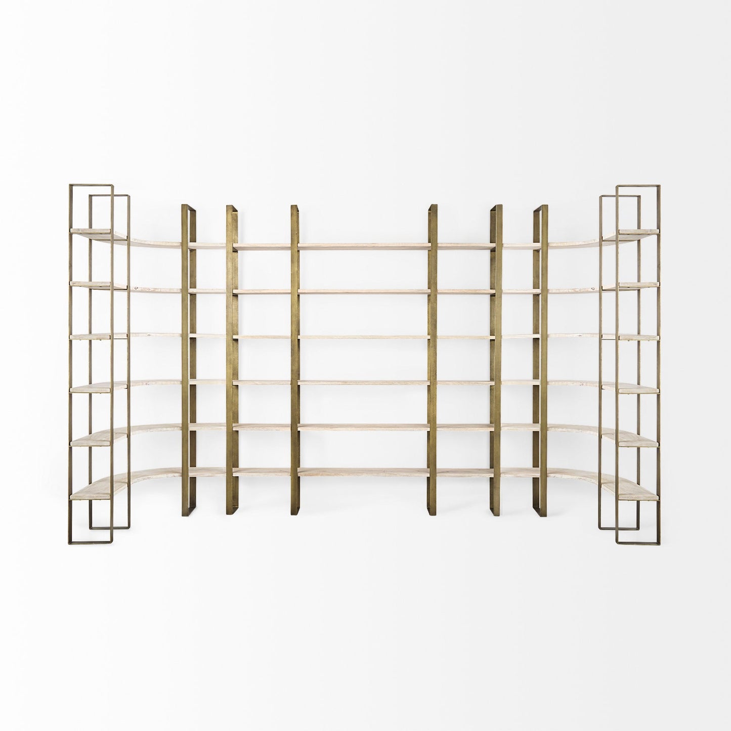 Taunton Black Iron Six Shelving Unit-Etageres-Mercana-LOOMLAN