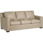 Taupe Leather Sofa Made In the USA - LOOMLAN - Uptown Sebastian - Sofas & Loveseats