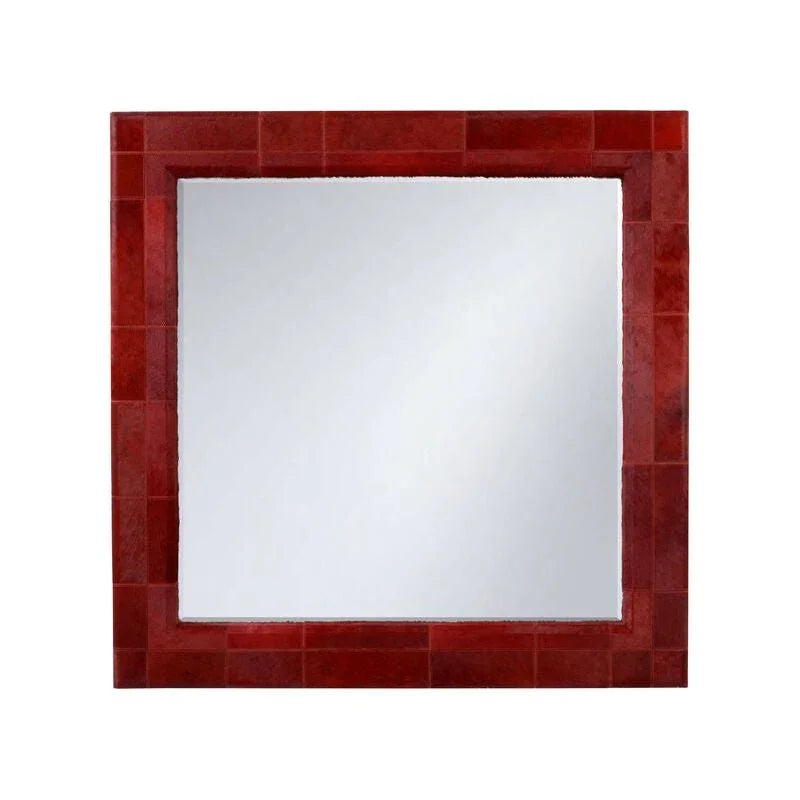 Taurus Hair On Hide Frame Wall Mirror - LOOMLAN - Wildwood - Wall Mirrors