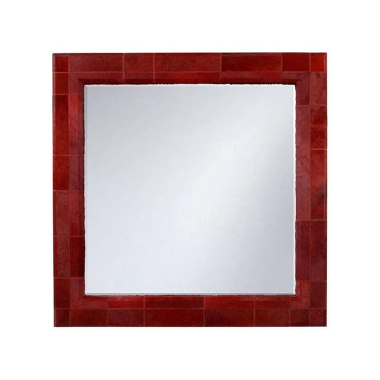 Taurus Hair On Hide Frame Wall Mirror - LOOMLAN - Wildwood - Wall Mirrors