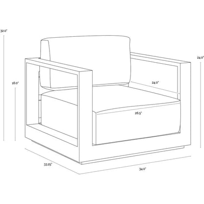 Tavira Contemporary Outdoor Lounge Chair-Outdoor Lounge Chairs-SUNPAN-LOOMLAN