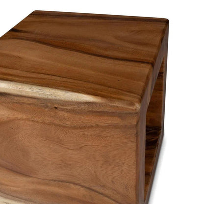 Tayida Natural Solid Chamcha Wooden Side Table - LOOMLAN - Urbia - Side Tables