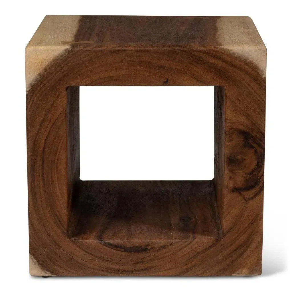 Tayida Natural Solid Chamcha Wooden Side Table - LOOMLAN - Urbia - Side Tables