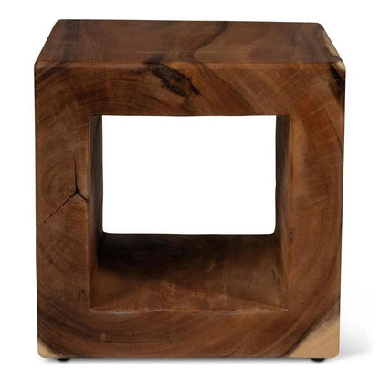 Tayida Natural Solid Chamcha Wooden Side Table - LOOMLAN - Urbia - Side Tables