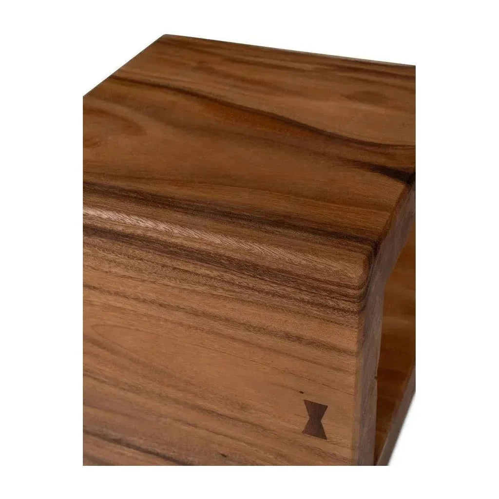 Tayida Natural Solid Chamcha Wooden Side Table - LOOMLAN - Urbia - Side Tables
