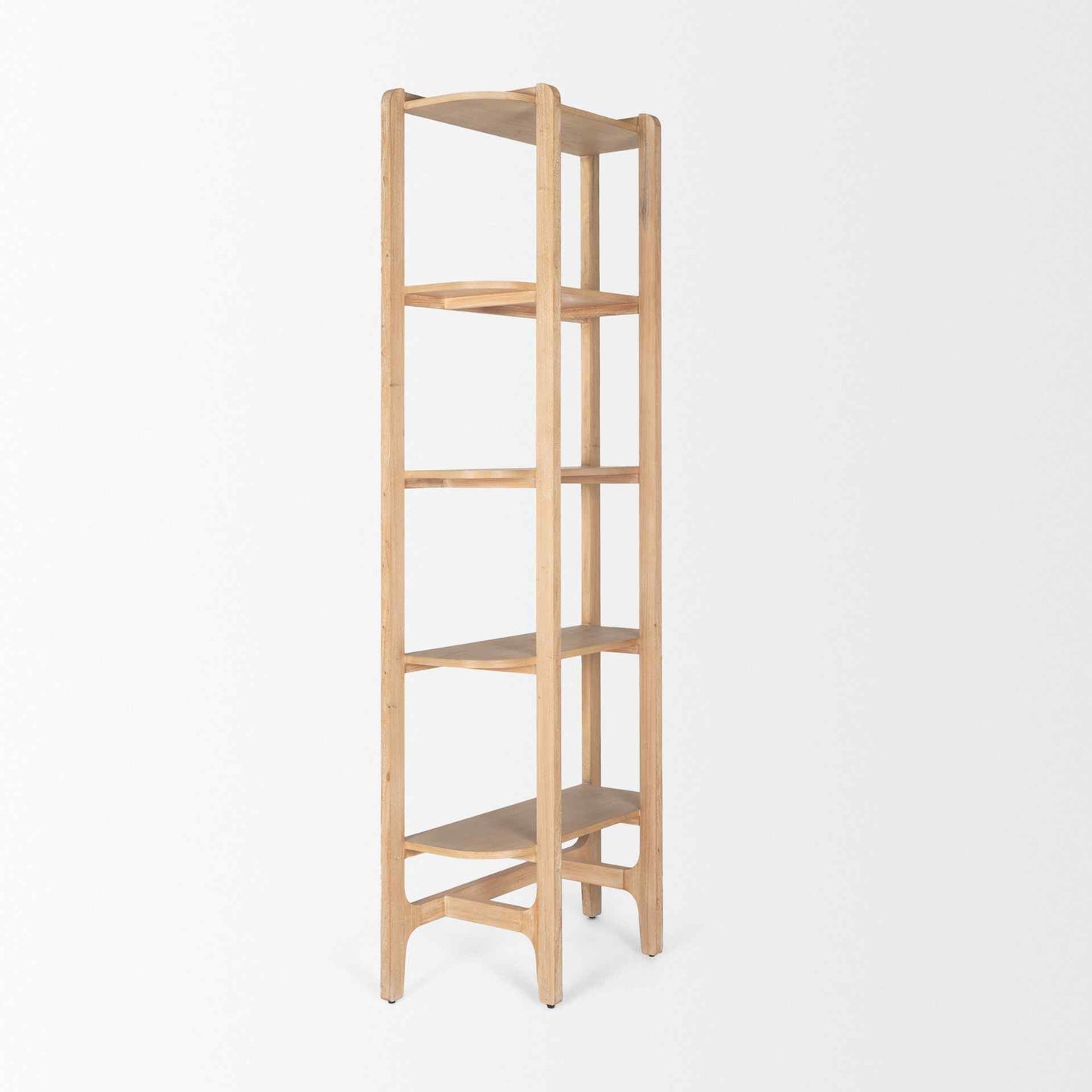 Taylin Light Brown Solid Wood Etagere-Etageres-Mercana-LOOMLAN