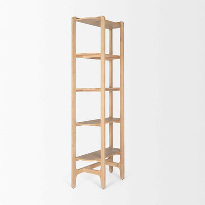 Taylin Light Brown Solid Wood Etagere-Etageres-Mercana-LOOMLAN