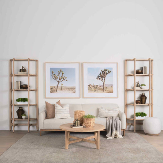 Taylin Light Brown Solid Wood Etagere-Etageres-Mercana-LOOMLAN