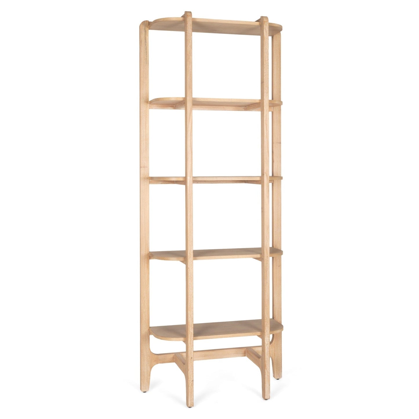 Taylin Light Brown Solid Wood Etagere-Etageres-Mercana-LOOMLAN