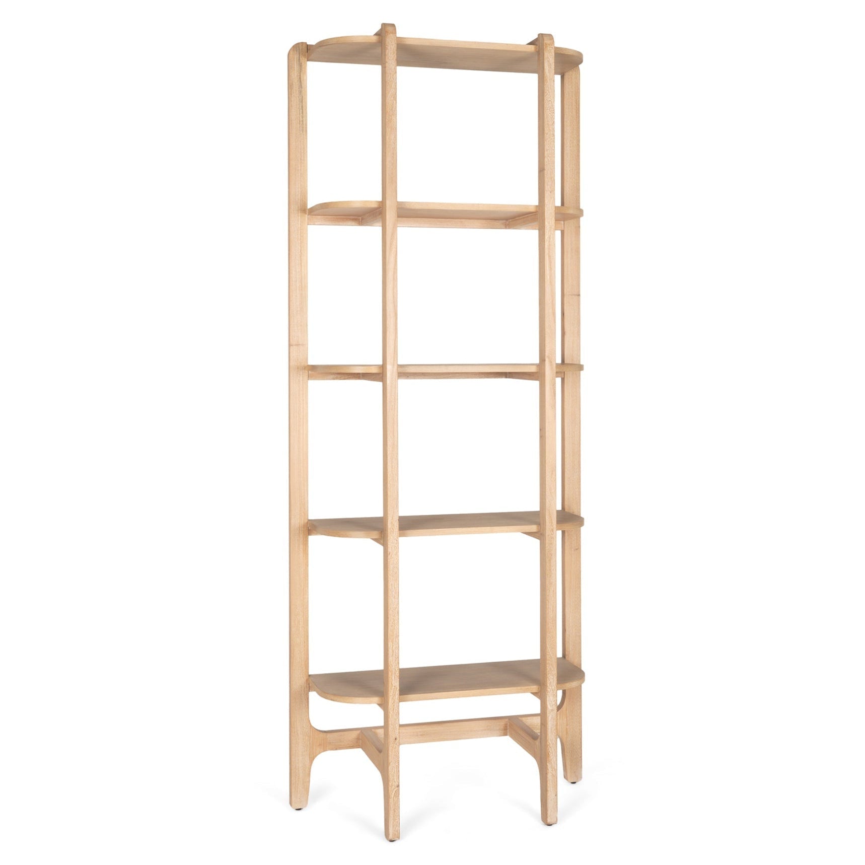 Taylin Light Brown Solid Wood Etagere-Etageres-Mercana-LOOMLAN