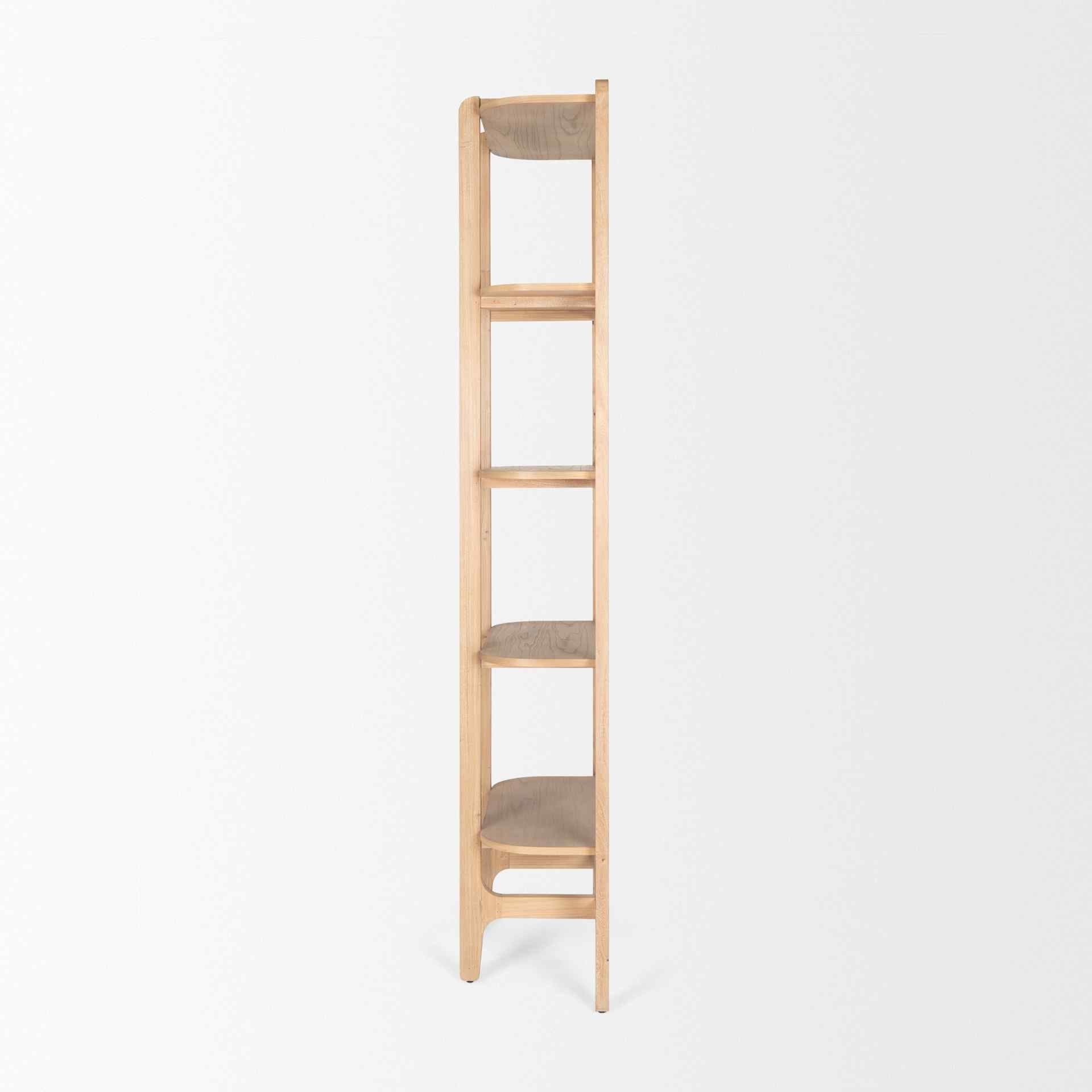 Taylin Light Brown Solid Wood Etagere-Etageres-Mercana-LOOMLAN