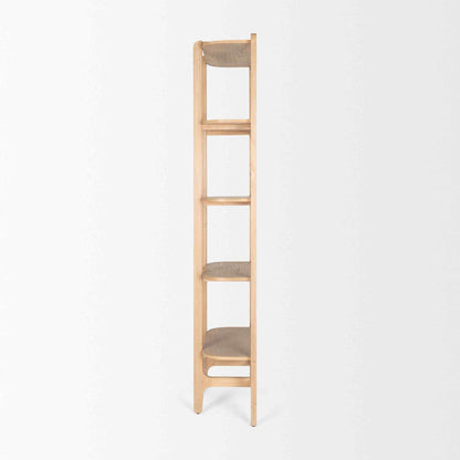 Taylin Light Brown Solid Wood Etagere-Etageres-Mercana-LOOMLAN