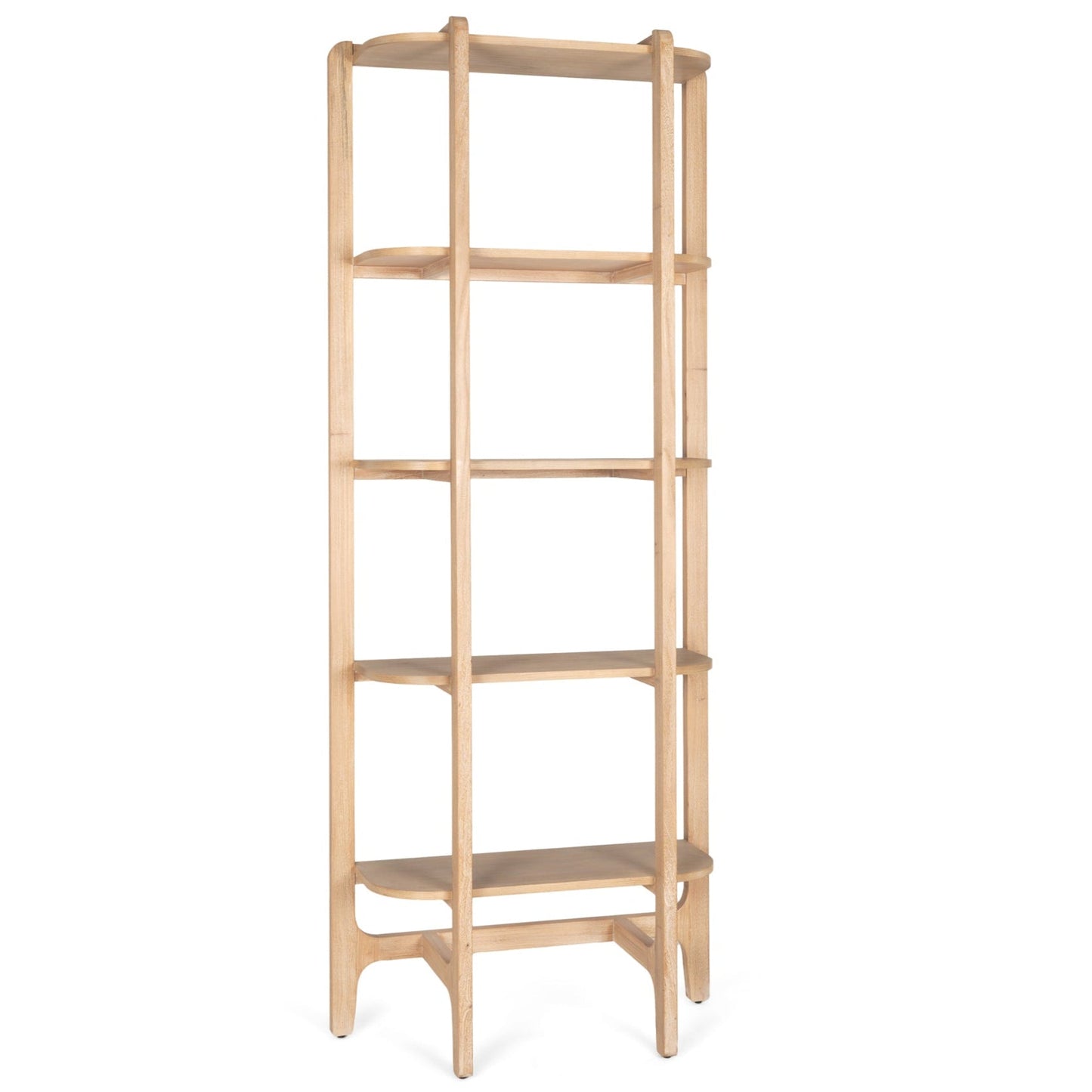 Taylin Light Brown Solid Wood Etagere-Etageres-Mercana-LOOMLAN