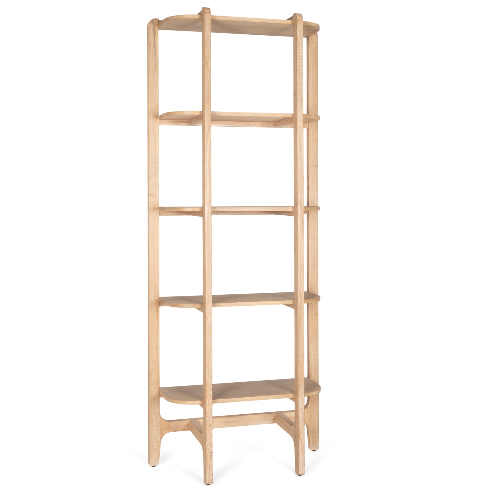 Taylin Light Brown Solid Wood Etagere-Etageres-Mercana-LOOMLAN