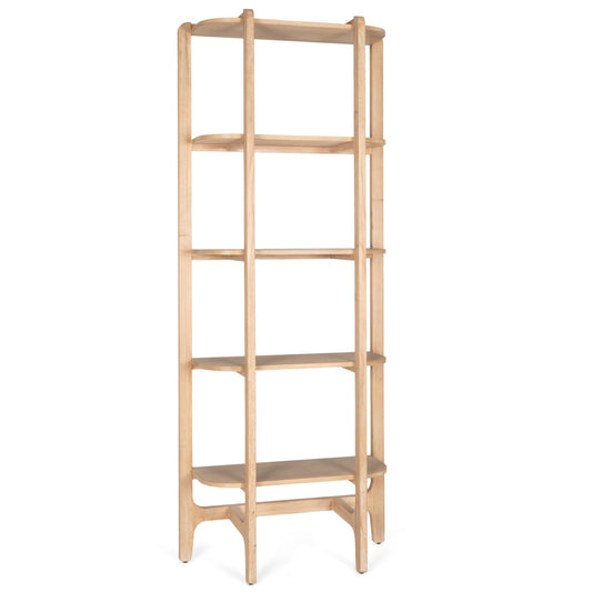 Taylin Light Brown Solid Wood Etagere-Etageres-Mercana-LOOMLAN