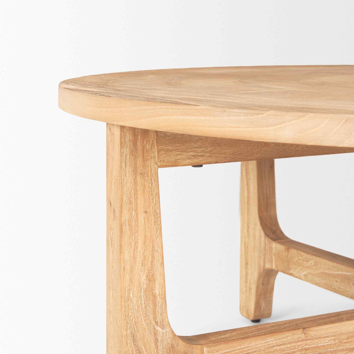 Taylin Light Brown Wood Round Coffee Table