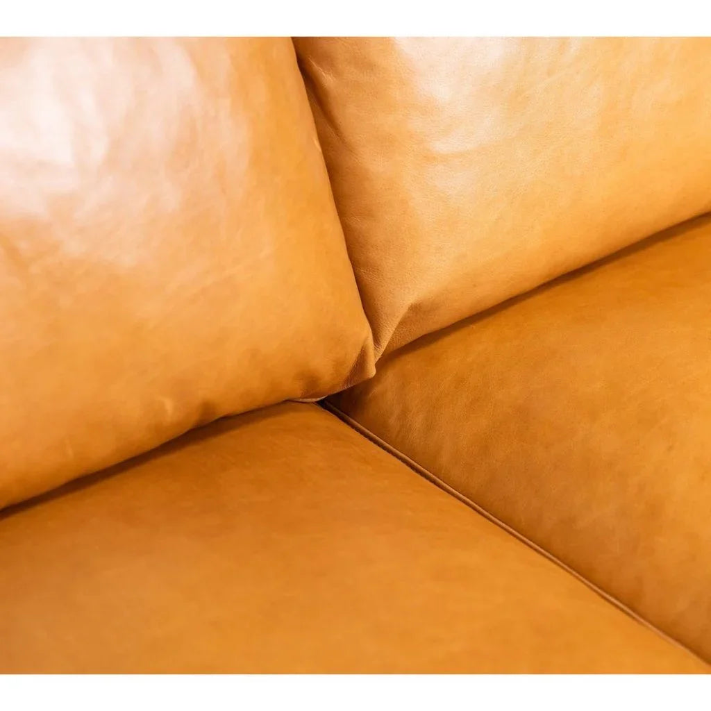 Taylor Leather Ambassador Camel Sectional - LOOMLAN - Olivia + Quinn - Sectionals