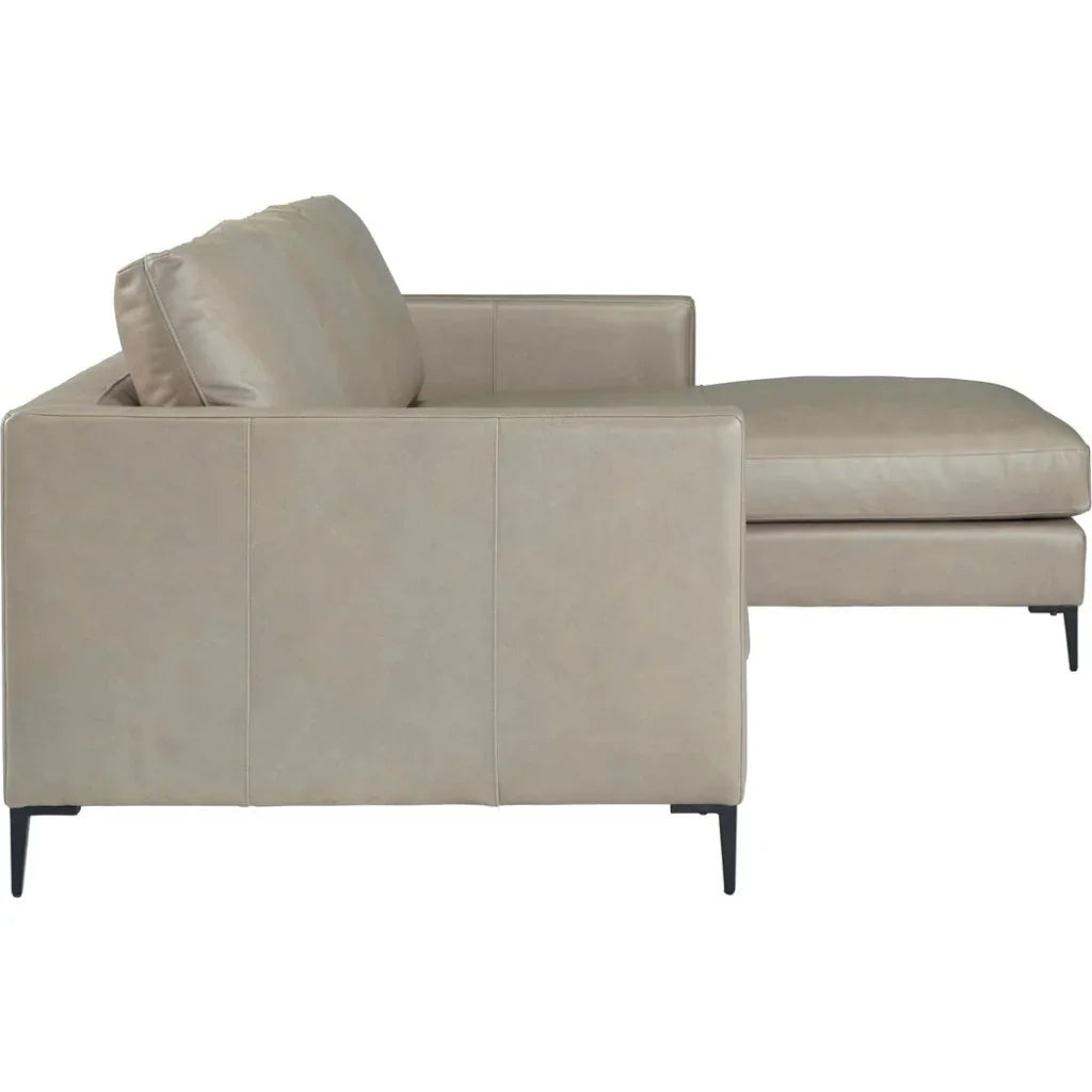 Taylor Leather In Mccann Mushroom Sectional - LOOMLAN - Olivia + Quinn - Sectionals