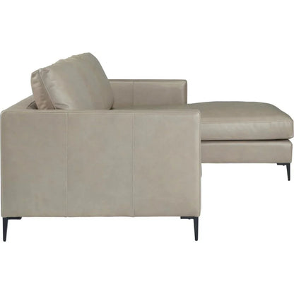 Taylor Leather In Mccann Mushroom Sectional - LOOMLAN - Olivia + Quinn - Sectionals