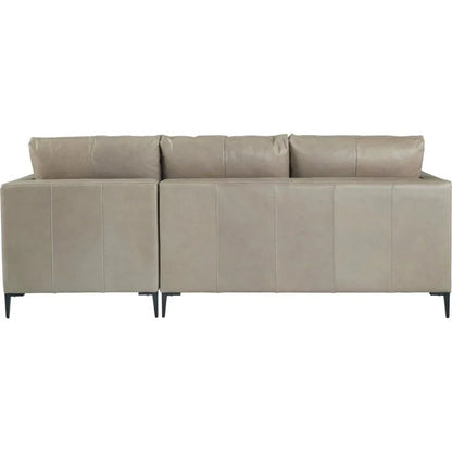 Taylor Leather In Mccann Mushroom Sectional - LOOMLAN - Olivia + Quinn - Sectionals